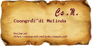 Csongrádi Melinda névjegykártya