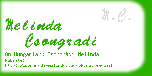 melinda csongradi business card